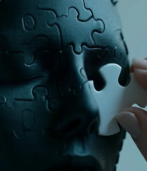 steps together black hand putting puzzle black hole