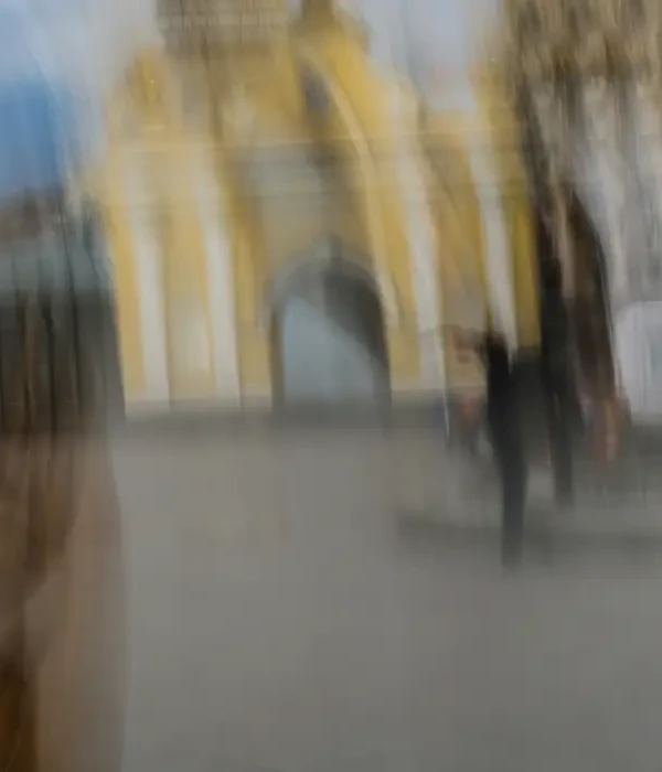 steps together building alcohol city its denizens captured ethereal glow long exposure