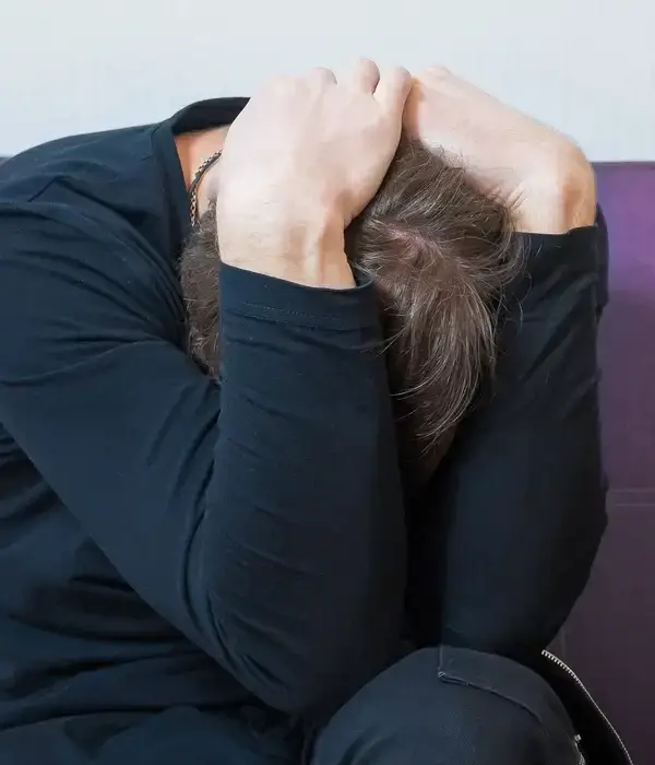 steps together purple therapy unhappy person with psychologist office shares with his