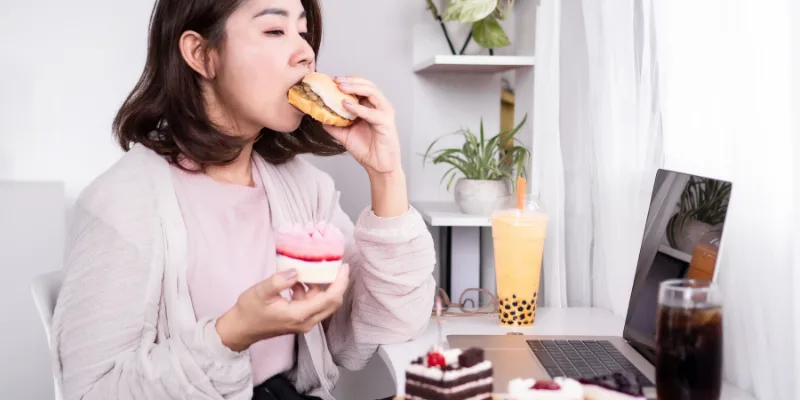 Woman eating